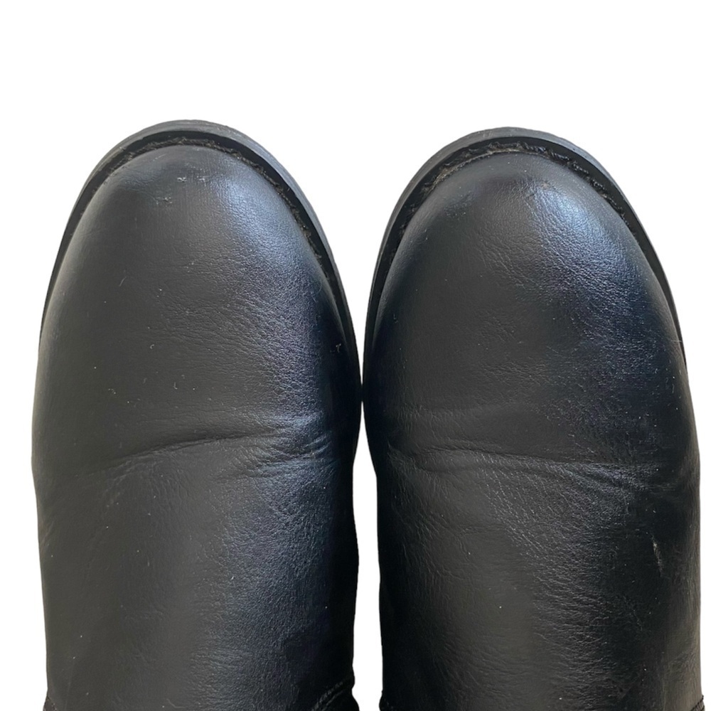 A.X.N.Y. Knee High Boots Bow Back Black Vegan Leather Women Size 7 - Picture 8 of 14